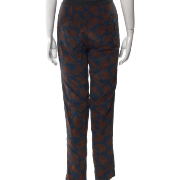 A.L.C. 100% Silk Paisley Trousers sz 8 - Picture 6 of 13